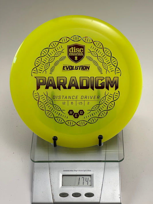 Discmania Evolution Neo Paradigm Distance Driver (Yellow)