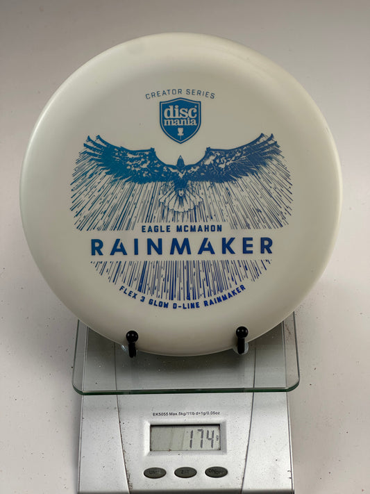 Discmania Rainmaker Flex 3 Glow D-Line (Eagle McMahon Creator Series) White