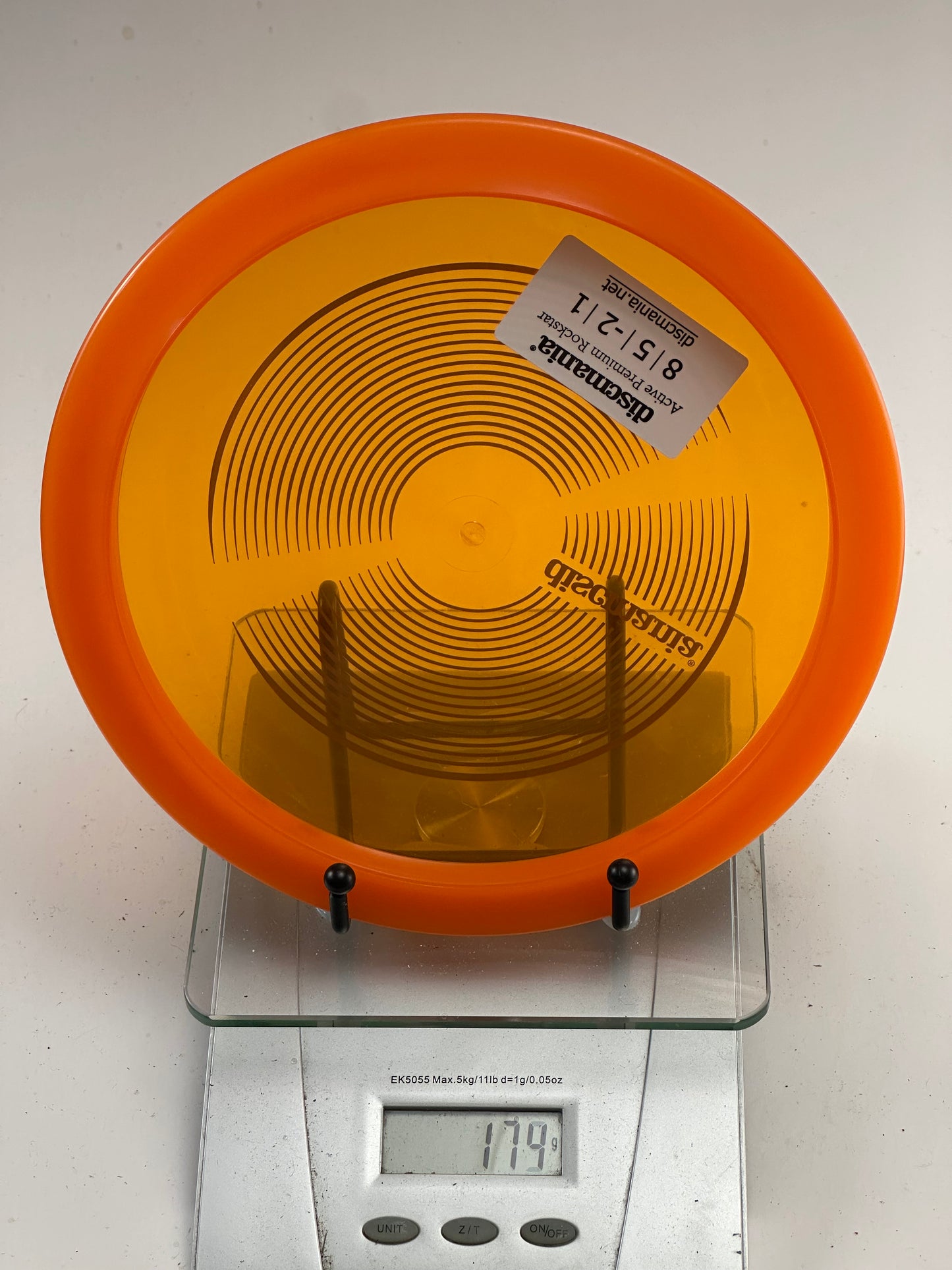 Discmania Rockstar Active Premium – Orange Rim, Vinyl Record Stamp