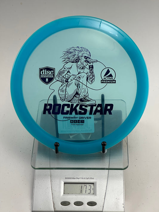 Discmania Active Premium Rockstar premium plastic vocalist stamp blue rim