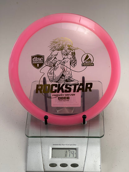 Discmania Rockstar Active Premium Fairway Driver, Pink Rim (Vocalist Stamp)
