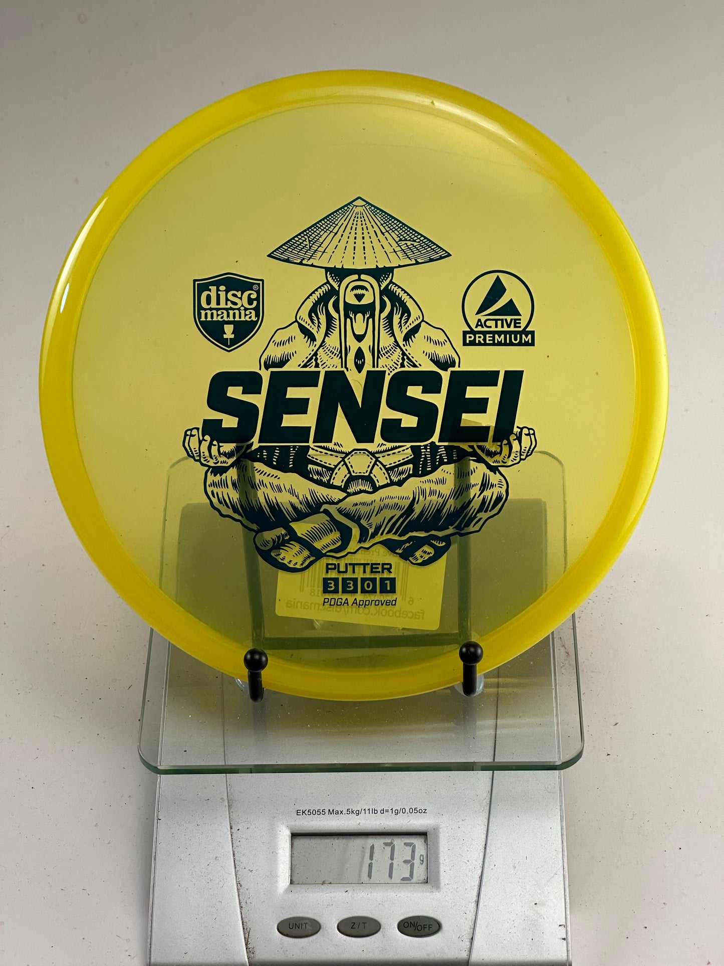 Discmania Sensei Putter - Active Premium - Transparent Yellow
