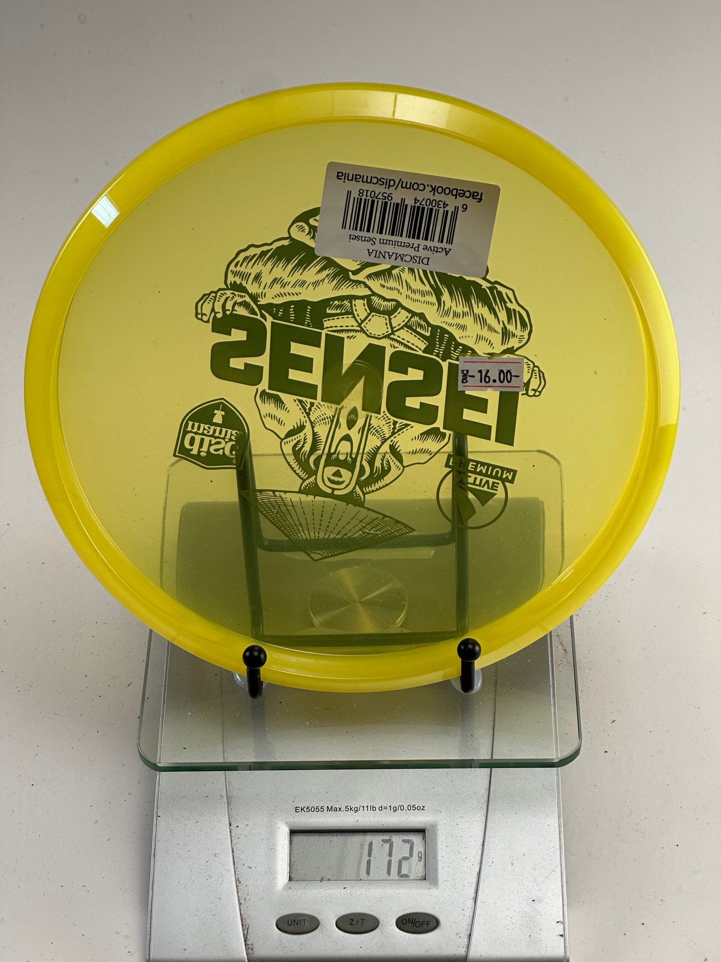 Discmania Sensei Putter - Active Premium - Transparent Yellow