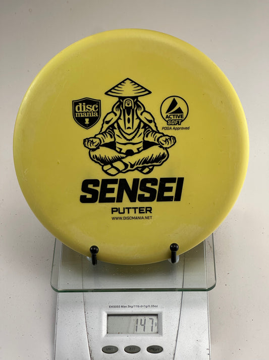Discmania Sensei Active Soft Putter – Yellow, 147g
