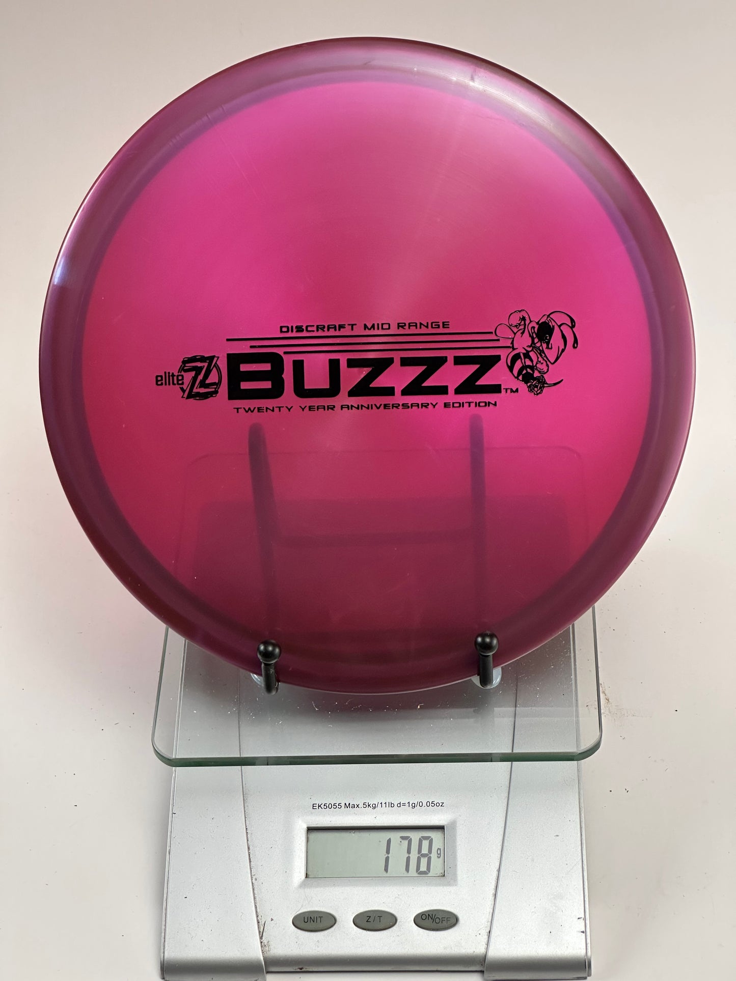 Discraft Buzzz 20 Year Anniversary Elite Z Midrange - Transparent Pink