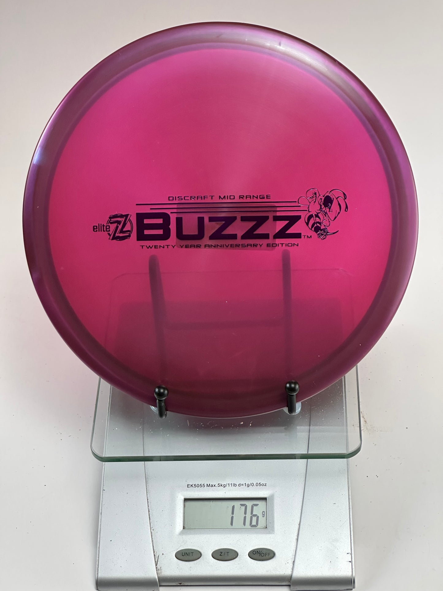 Discraft Buzzz 20 Year Anniversary Elite Z Midrange – Translucent Pink