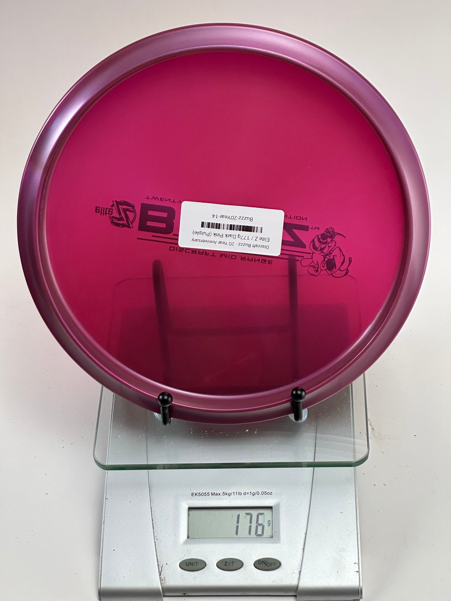 Discraft Buzzz 20 Year Anniversary Elite Z Midrange – Translucent Pink