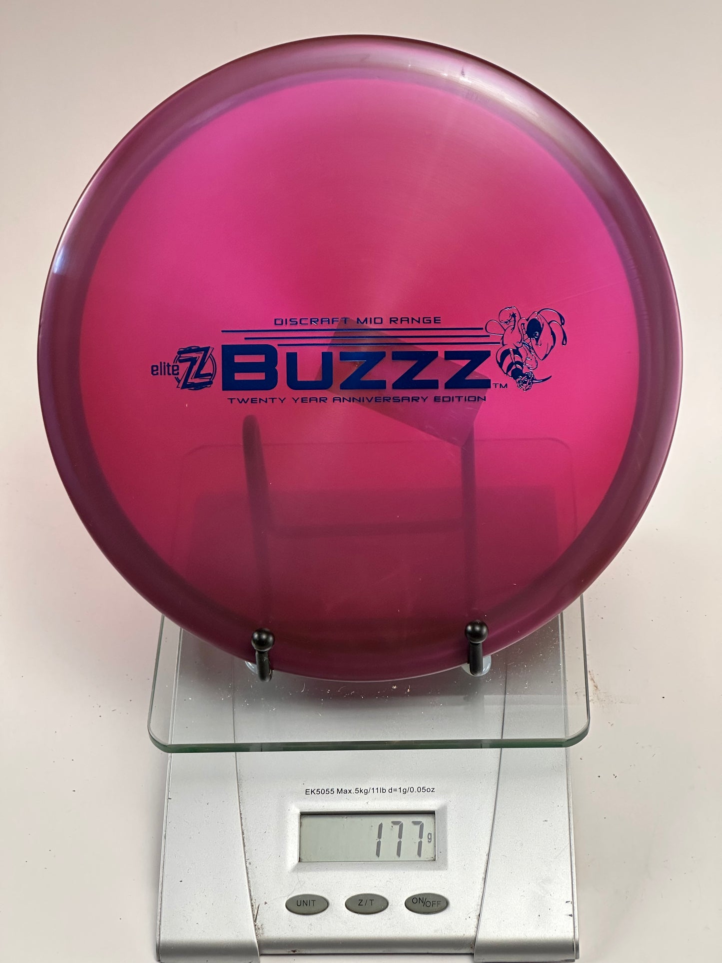 Discraft Buzzz 20 Year Anniversary Elite Z Midrange - Transparent Dark Pink