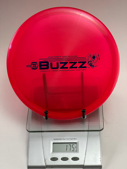 Discraft Buzzz 20 Year Anniversary Elite Z Midrange (Transparent Red)
