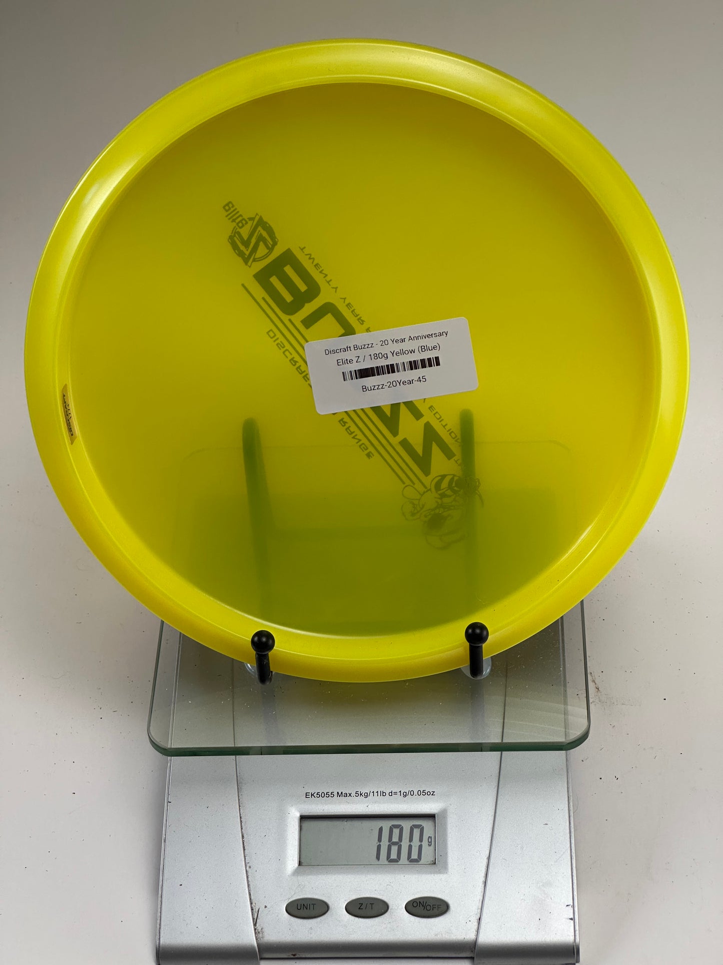 Discraft Buzzz 20 Year Anniversary Elite Z Midrange (180g) Yellow/Blue Stamp