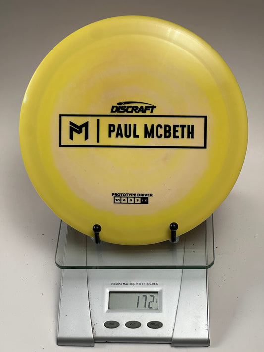 Discraft ESP Prototype Anax 173g Yellow Swirl Paul McBeth Stamp