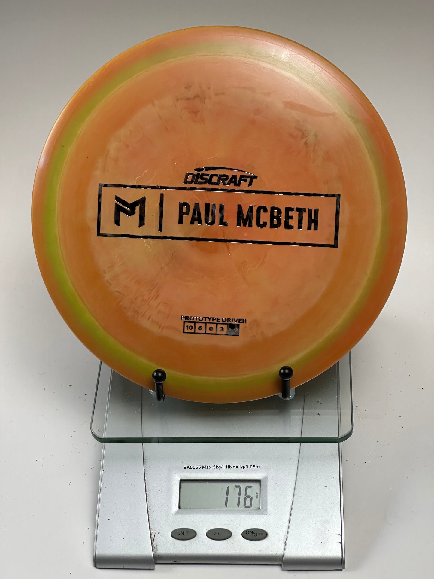 Discraft ESP Prototype Anax (Paul McBeth) Swirly Orange/Green Rim 176g
