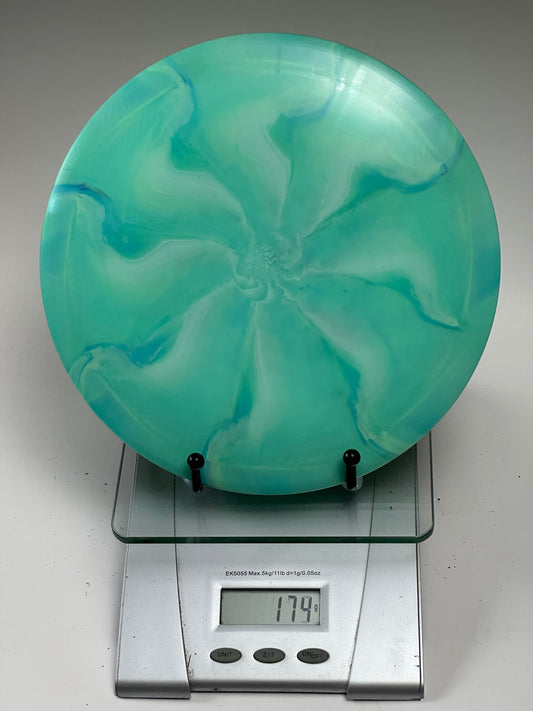 Discraft ESP Anax Swirly Turquoise Paul McBeth 1969 Stamp 174g