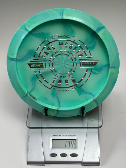 Discraft ESP Anax Swirly Turquoise Paul McBeth 1969 Stamp 174g