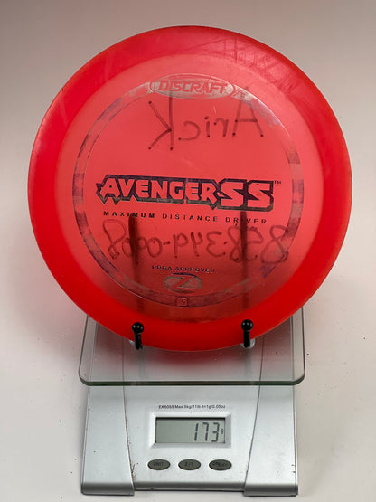 Discraft Avenger SS Z Plastic Distance Driver - Transparent Red