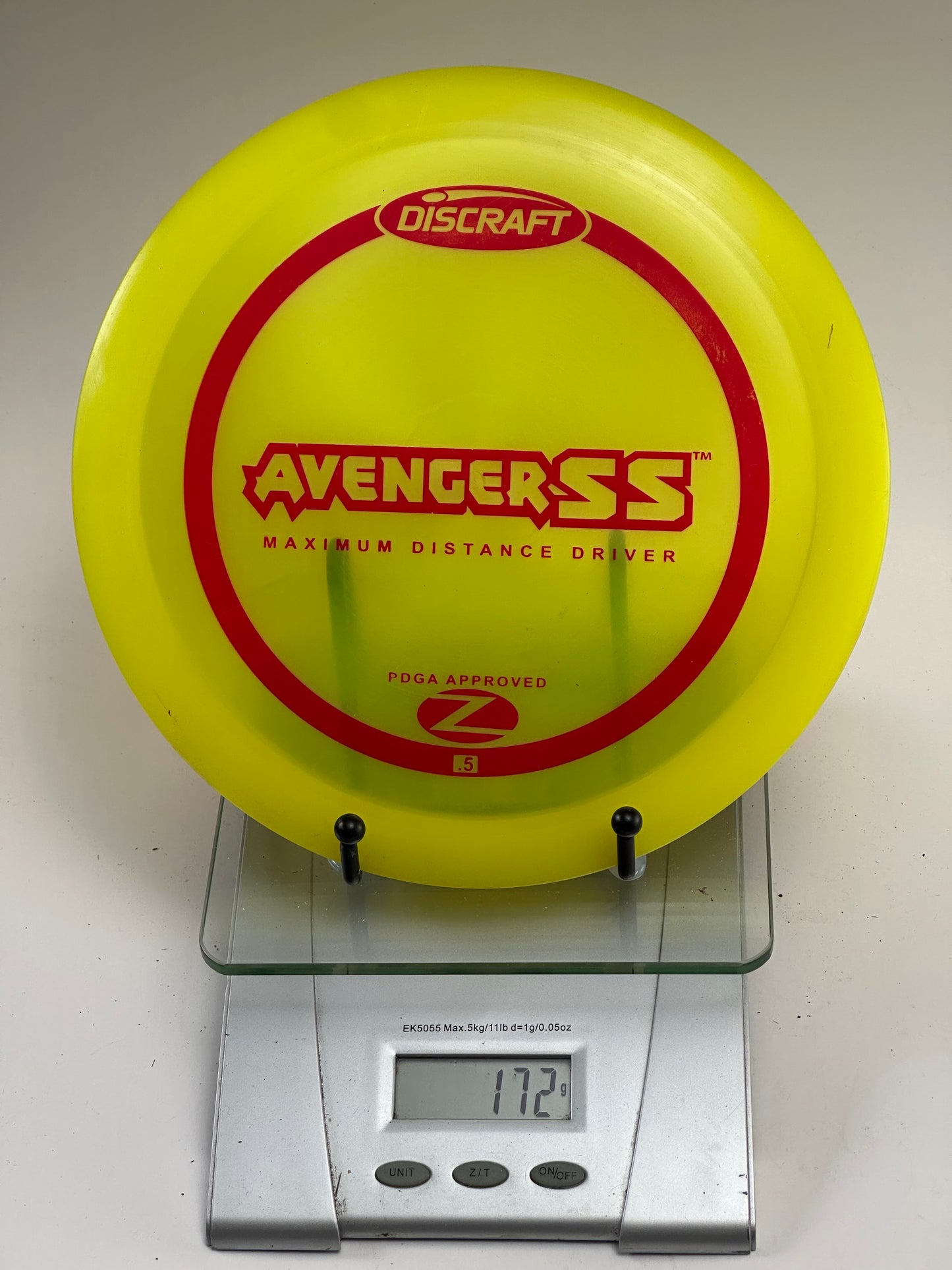 Discraft Avenger SS Z Line Distance Driver (Yellow, Red Stamp) 172g