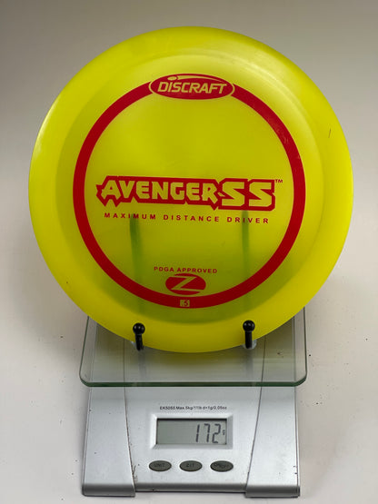 Discraft Avenger SS Z Line Distance Driver (Yellow, Red Stamp) 172g