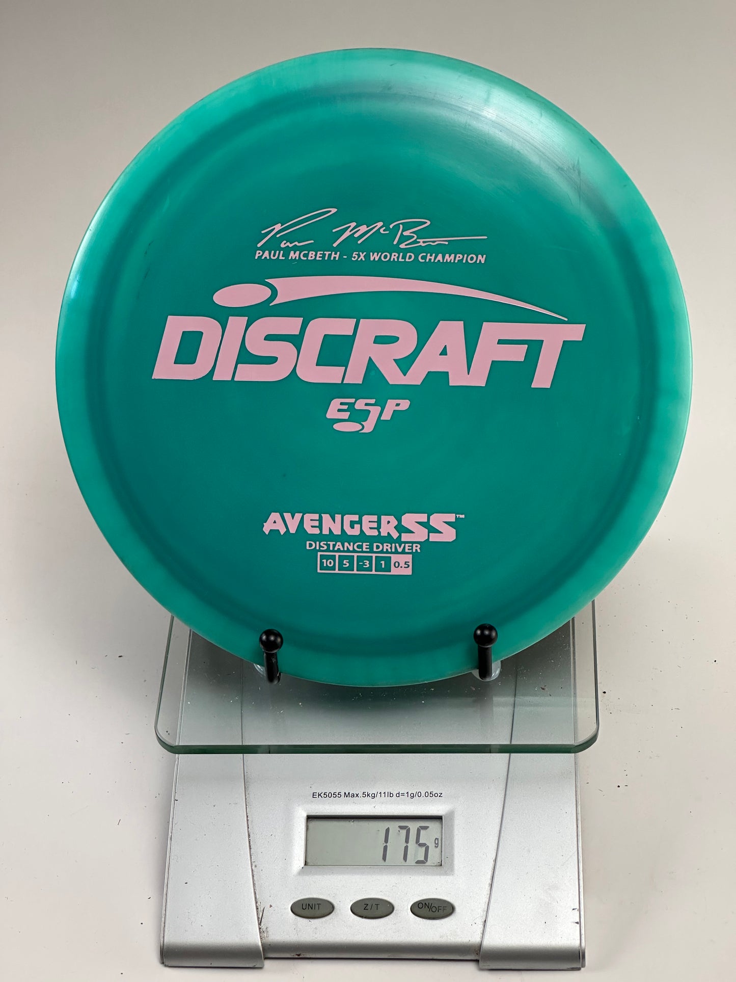Discraft ESP Avenger SS Distance Driver (Paul McBeth 5x Stamp) Teal 175g