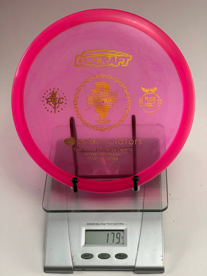 Discraft Buzzz Z Sparkle Pink Transparent Illinois State Championships Stamp