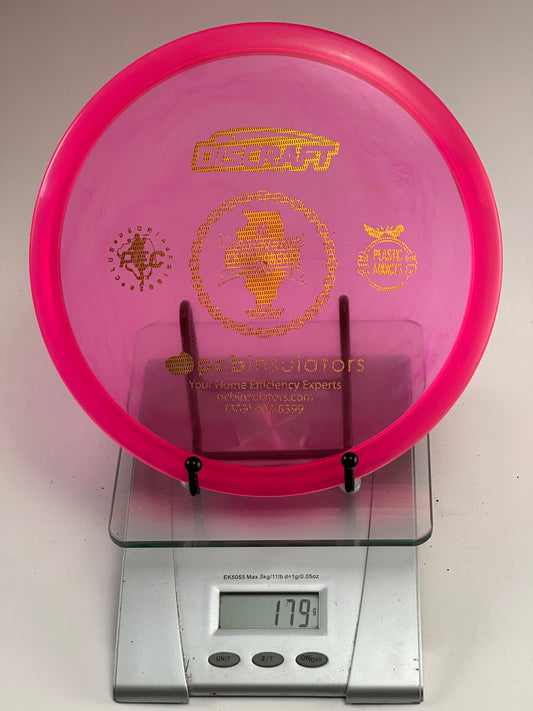 Discraft Buzzz Z Sparkle Pink Transparent Illinois State Championships Stamp