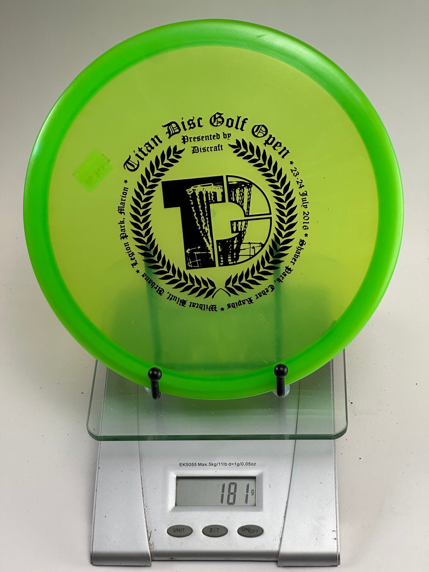 Discraft Z Buzzz Midrange | 2016 Titan Disc Golf Open Stamp | Translucent Green