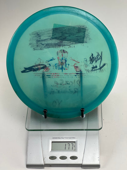 Discraft Z Buzzz Midrange - Transparent Aqua Blue Basket Stamp