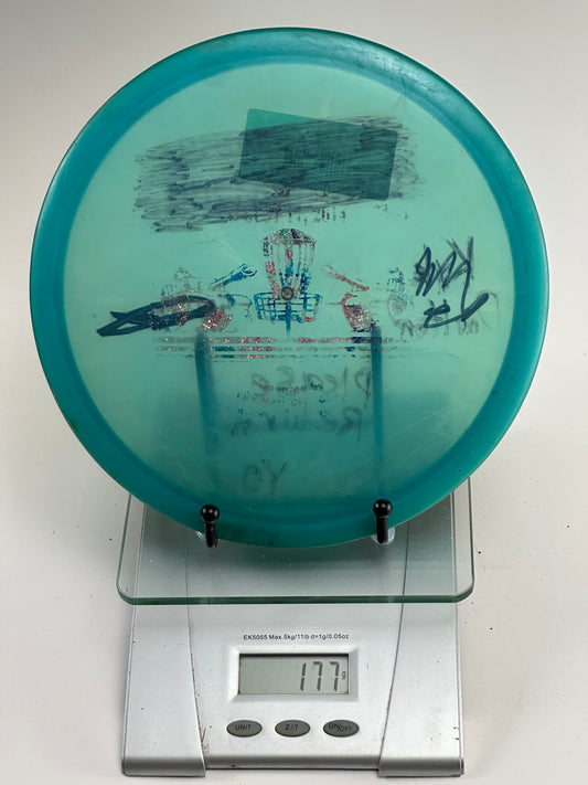 Discraft Z Buzzz Midrange - Transparent Aqua Blue Basket Stamp