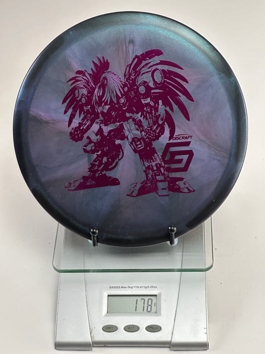 Discraft Z Buzzz Midrange – Swirly Transparent Purple Robot Stamp