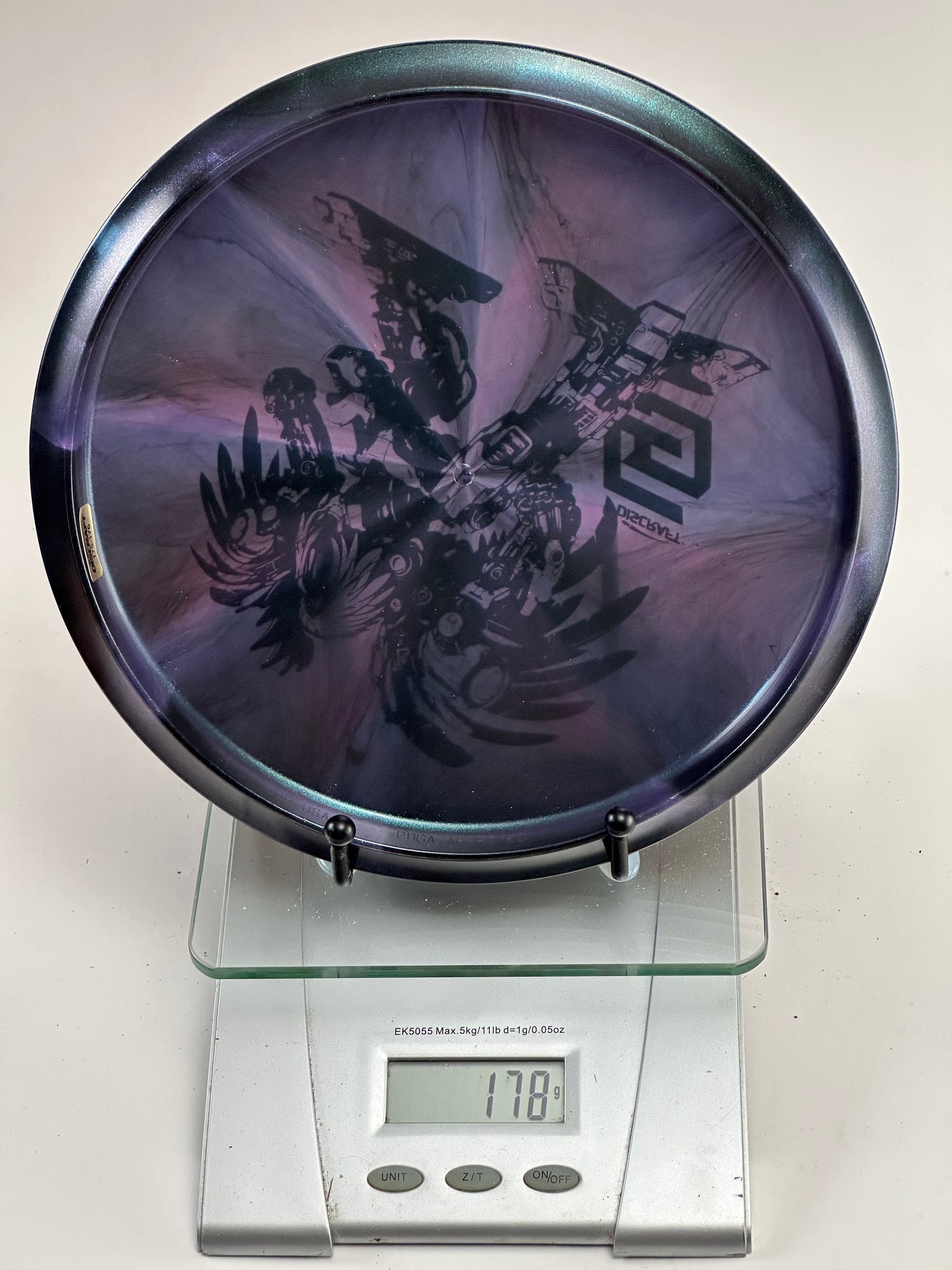 Discraft Z Buzzz Midrange – Swirly Transparent Purple Robot Stamp