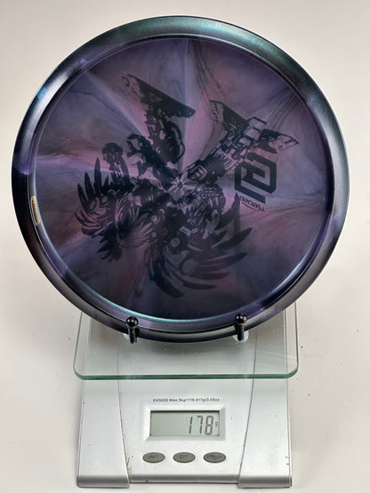 Discraft Z Buzzz Midrange – Swirly Transparent Purple Robot Stamp