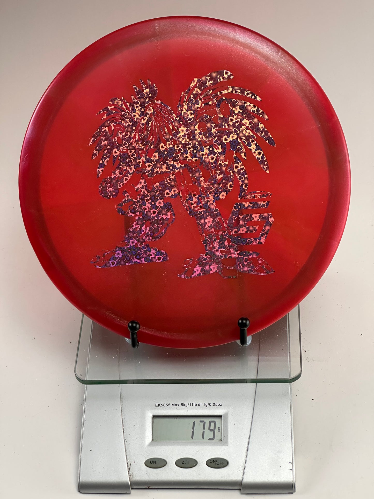 Discraft Buzzz Z Midrange – Transparent Red Robot Stamp