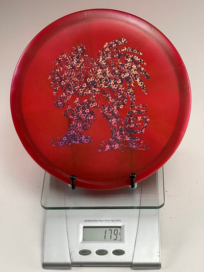 Discraft Buzzz Z Midrange – Transparent Red Robot Stamp