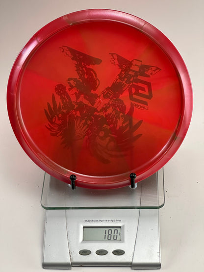 Discraft Buzzz Z Midrange – Transparent Red Robot Stamp