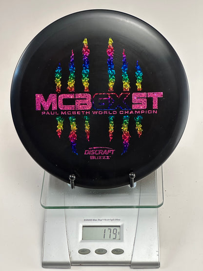Discraft Z Buzzz Paul McBeth 6x Rainbow Claw Stamp Black Midrange
