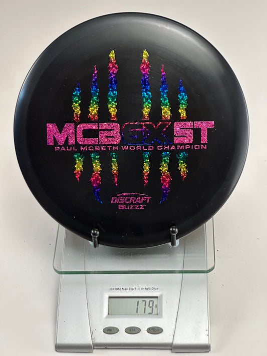 Discraft Z Buzzz Paul McBeth 6x Rainbow Claw Stamp Black Midrange