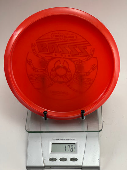 Discraft Buzzz Z (2023 Ledgestone) Transparent Red Midrange w/ Rainbow Stamp