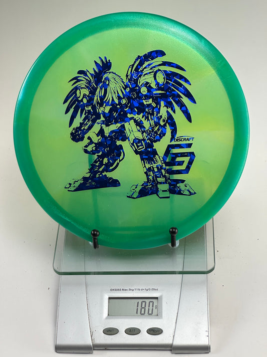 Discraft Buzzz Z Midrange – Transparent Green, Blue Robot Stamp, 180g