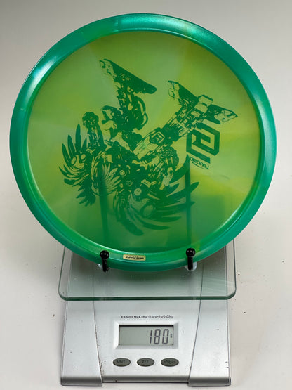 Discraft Buzzz Z Midrange – Transparent Green, Blue Robot Stamp, 180g