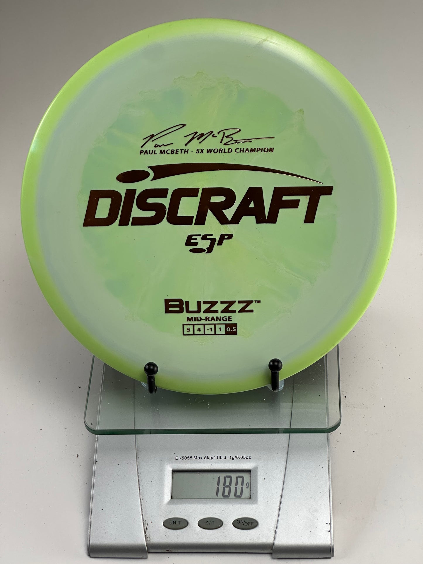 Discraft ESP Buzzz Midrange (Paul McBeth 5X) – Swirly Green 180g