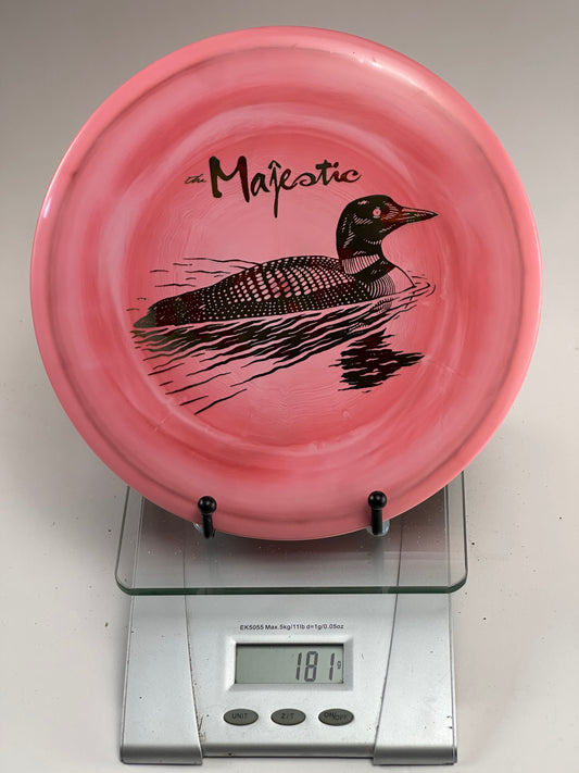 Discraft ESP Buzzz Midrange – The Majestic Loon Stamp, Swirly Pink
