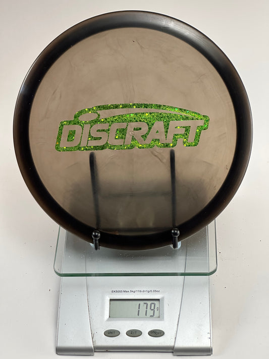 Discraft Buzzz Z Midrange 179g - Transparent Smoke w/ Green Glitter Stamp