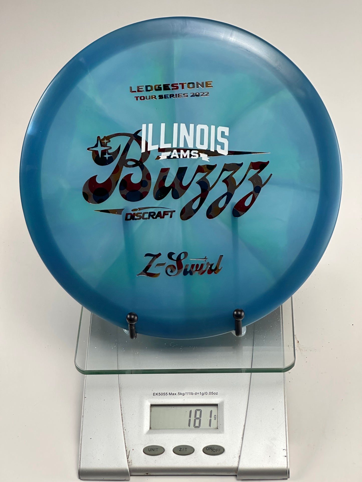 Discraft Buzzz Z Swirl (2022 Ledgestone Illinois Ams) Blue Swirl