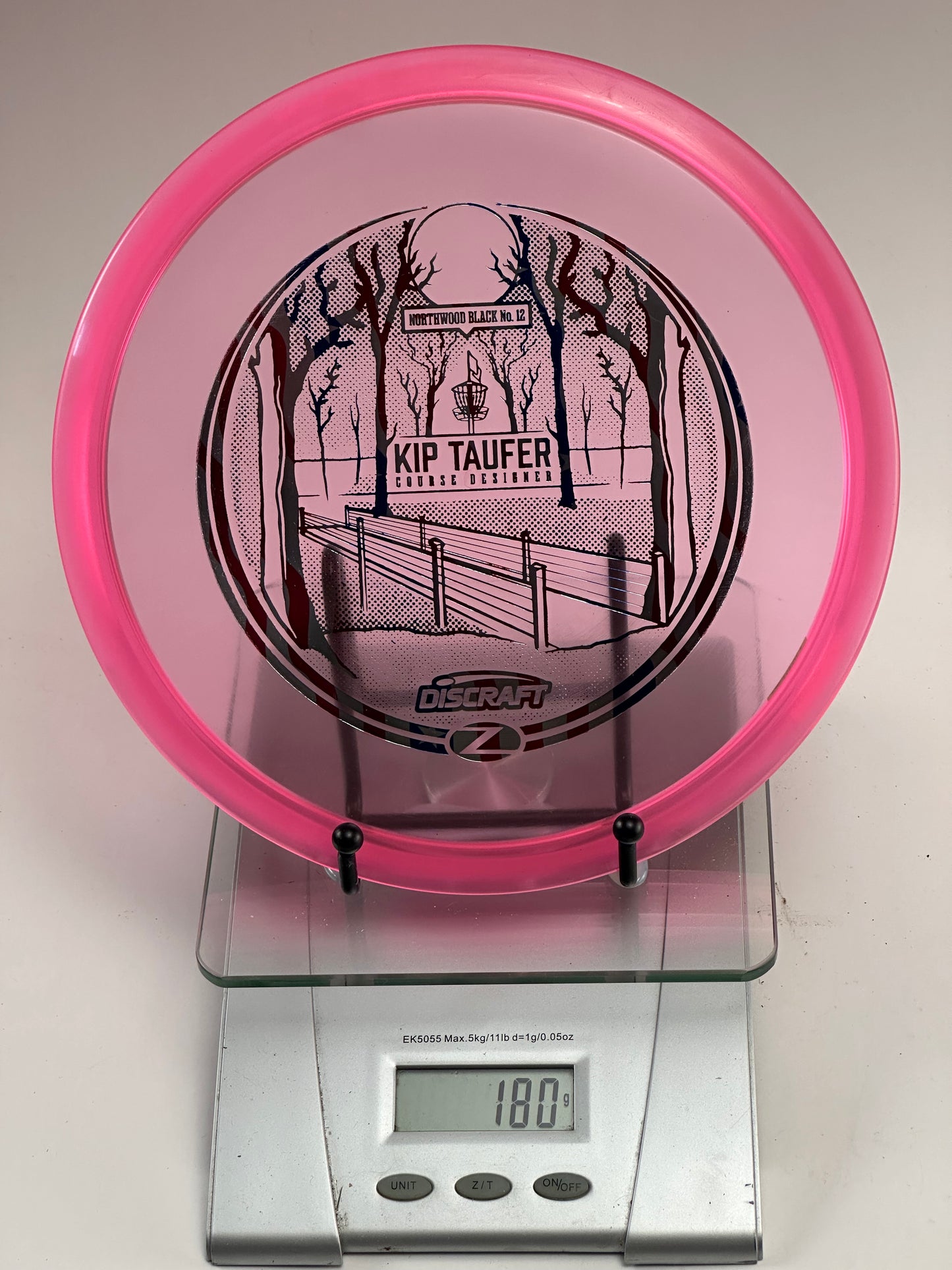 Discraft Z Buzzz Midrange – Northwood Black No. 12 Kip Taufer Stamp, Pink