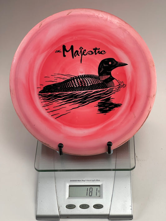 Discraft Buzzz Z Midrange – The Majestic Loon Stamp, Swirly Pink