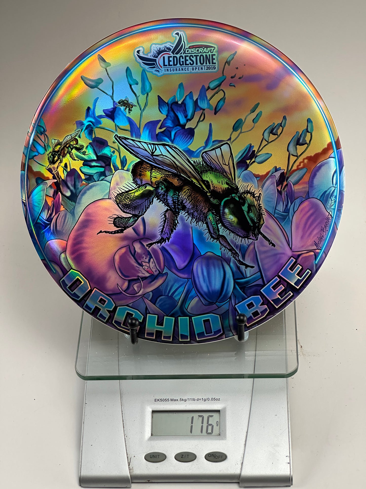 Discraft ESP Buzzz 2019 Ledgestone Orchid Bee Full-Color Stamp