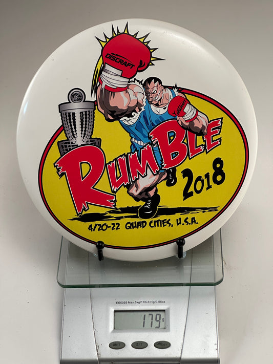 Discraft ESP Buzzz White Midrange | 2018 Rumble Full-Color Stamp