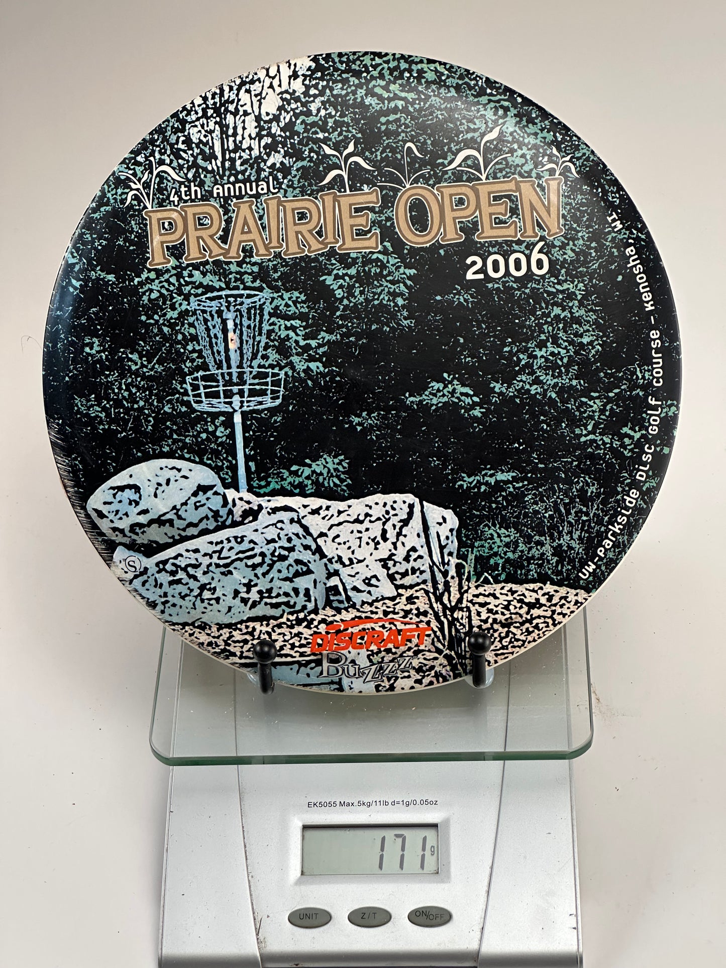 Discraft ESP Buzzz Midrange – 2006 Prairie Open Full-Color Stamp (White)