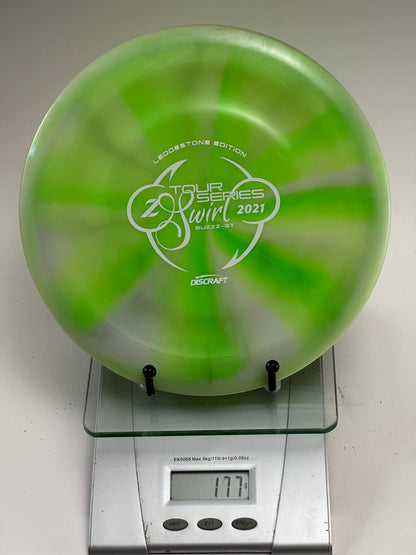 Discraft Buzzz GT Tour Series Z Swirl (2021 Ledgestone) Green/White