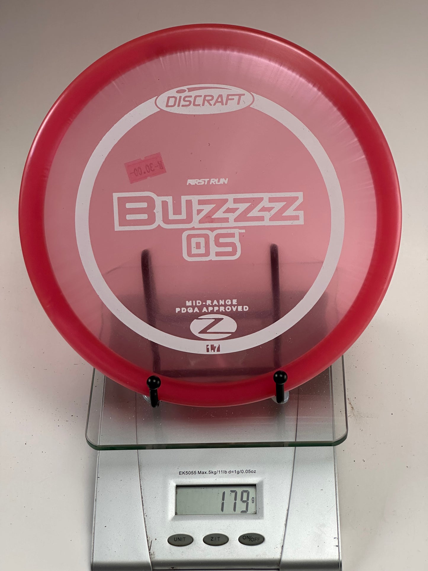 Discraft Buzzz OS First Run Z Midrange (179g) - Transparent Red