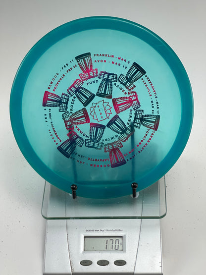 Discraft Z Buzzz OS Midrange – Frozen Fund Raiser Stamp (Transparent Teal)
